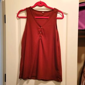 V neck button up shirt